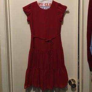 Talbots kids drop waist red dress