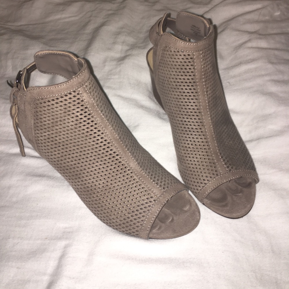 SOLD Open toed booties