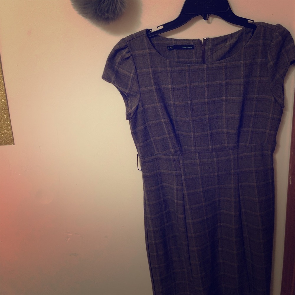 Professional soft plaid dress