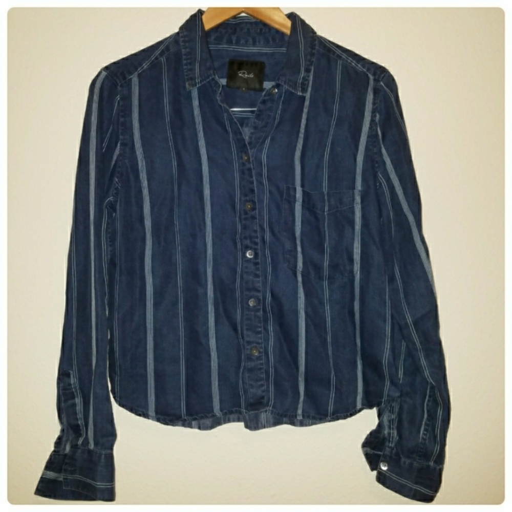 Rails indigo striped button up small