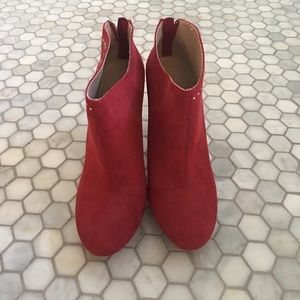 Zara red booties