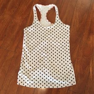 Lululemon Cool Racerback Pink Polka Dot Size 12