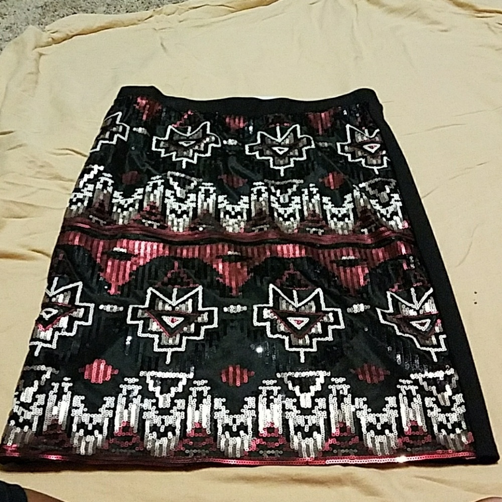 Black knee length skirt