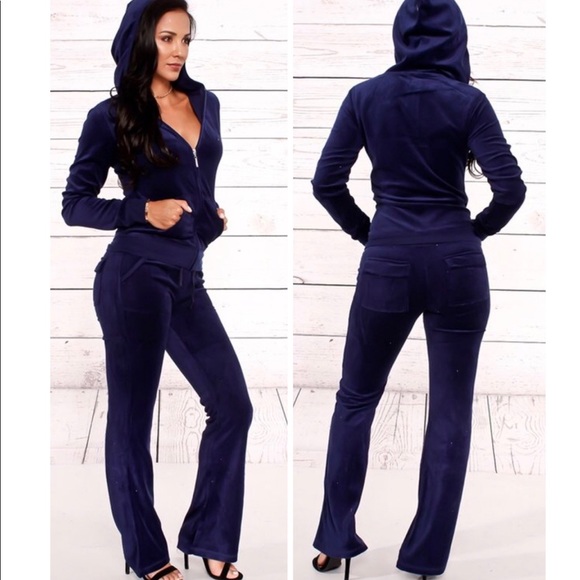 ❤️❤️ONE L/XL LEFT❤️❤️Two Piece Jogging Set--Navy - Picture 2 of 3