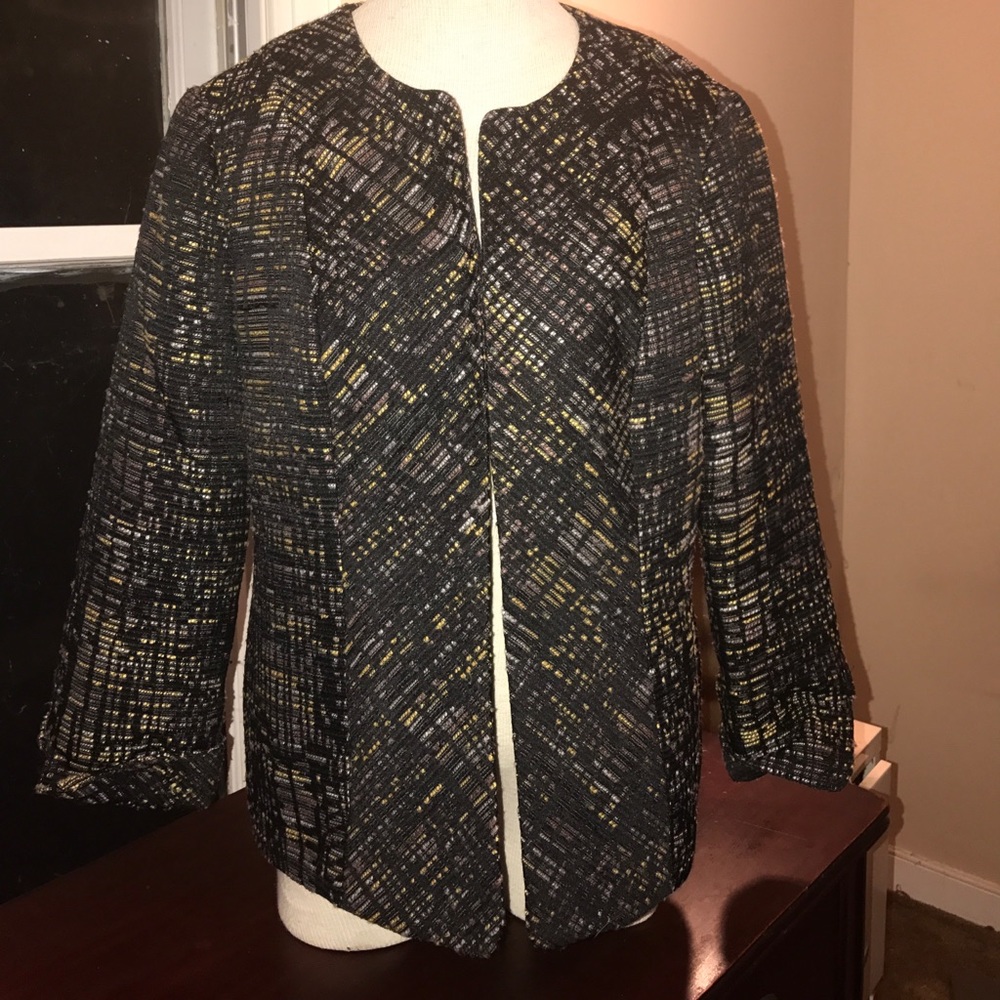 Black Weaved Multi Jacket