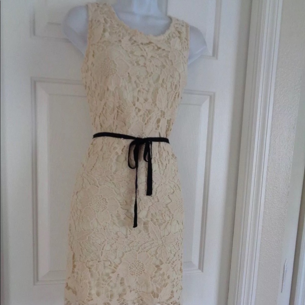 Lace cream dress size Medium