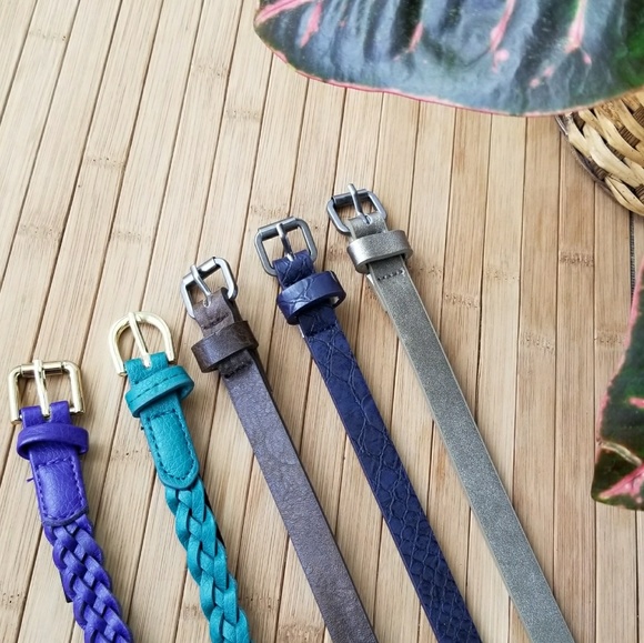 Accessories - BNWOT Bundle of Five Fashion Skinny Belts