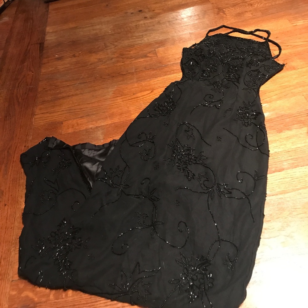 Stunning beaded black formal dress