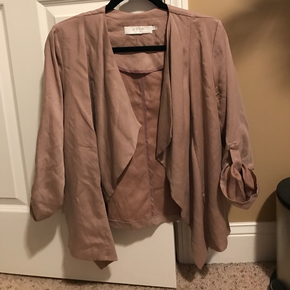 ASTR tan blazer cardigan