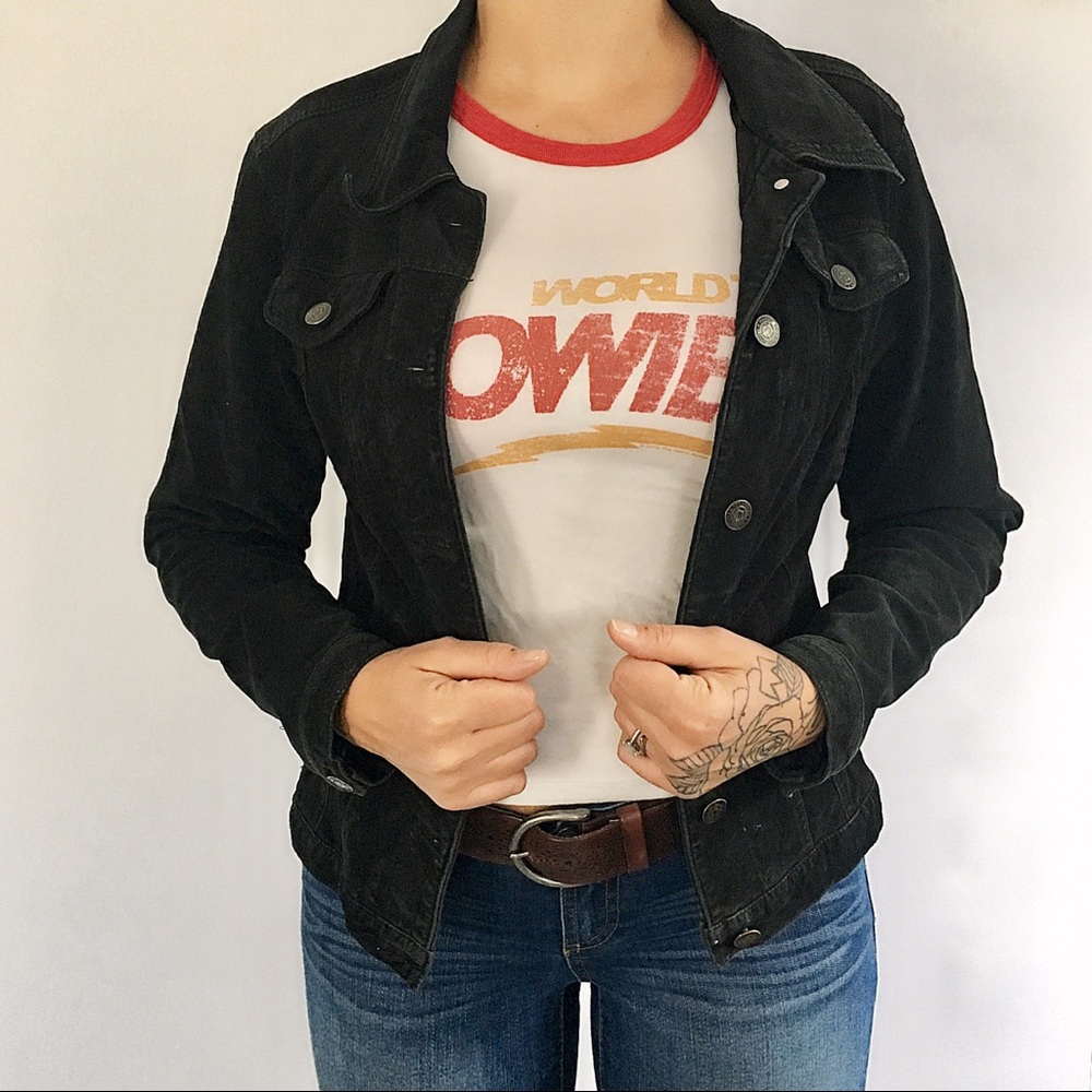 Vintage black suede FOR JOSEPH button up jacket