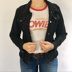 Vintage black suede FOR JOSEPH button up jacket