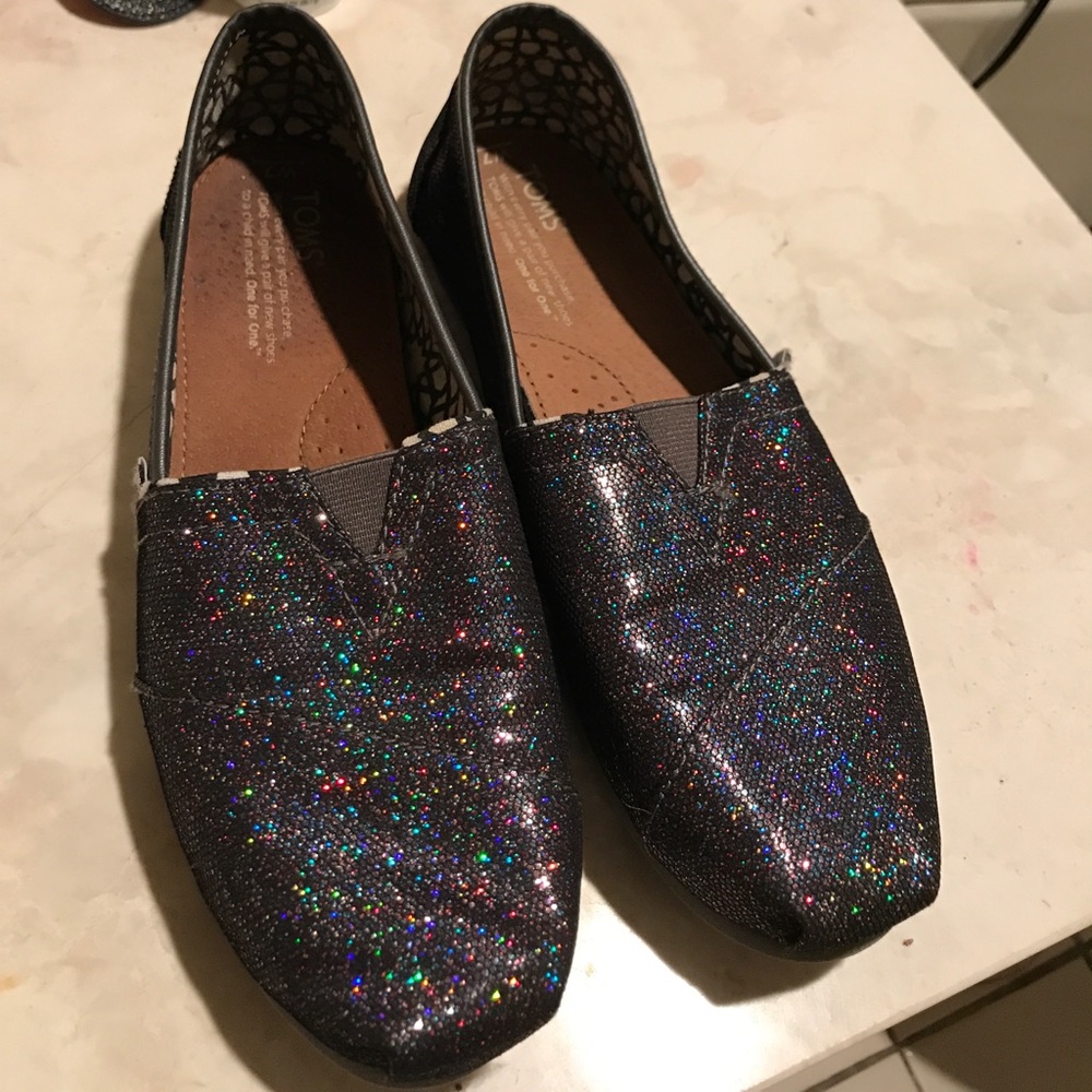 Purple Glitter Toms