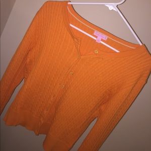 Lilly Pulitzer orange cardigan