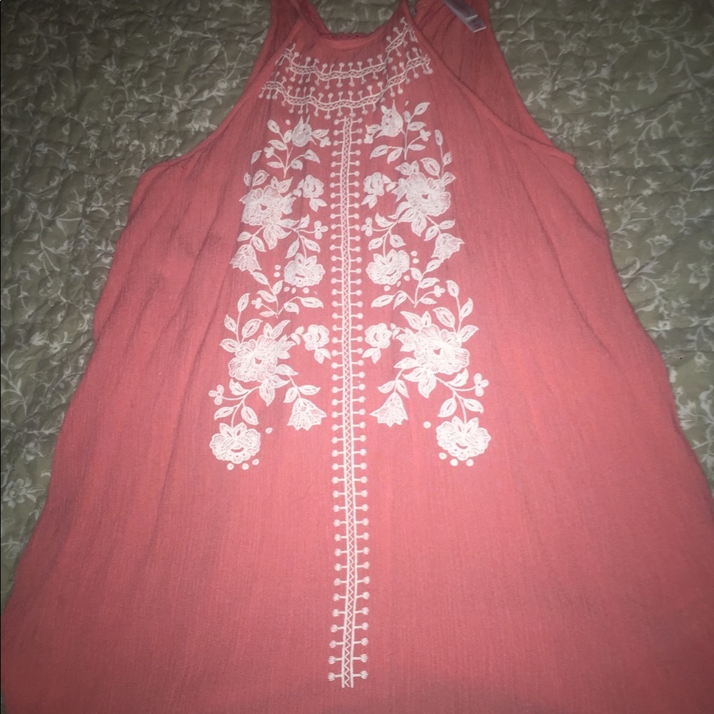 Coral racer back top