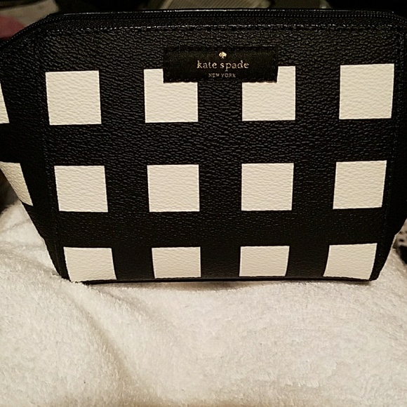 kate spade black and white checkered purse