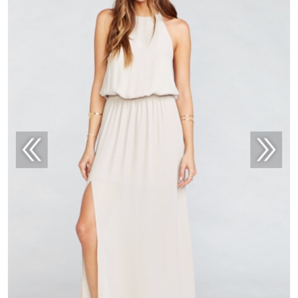 Show Me Your Mumu halter bridesmaid dress