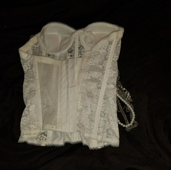 Xsmall (32a bustier size) White lace bustier - Picture 2 of 4