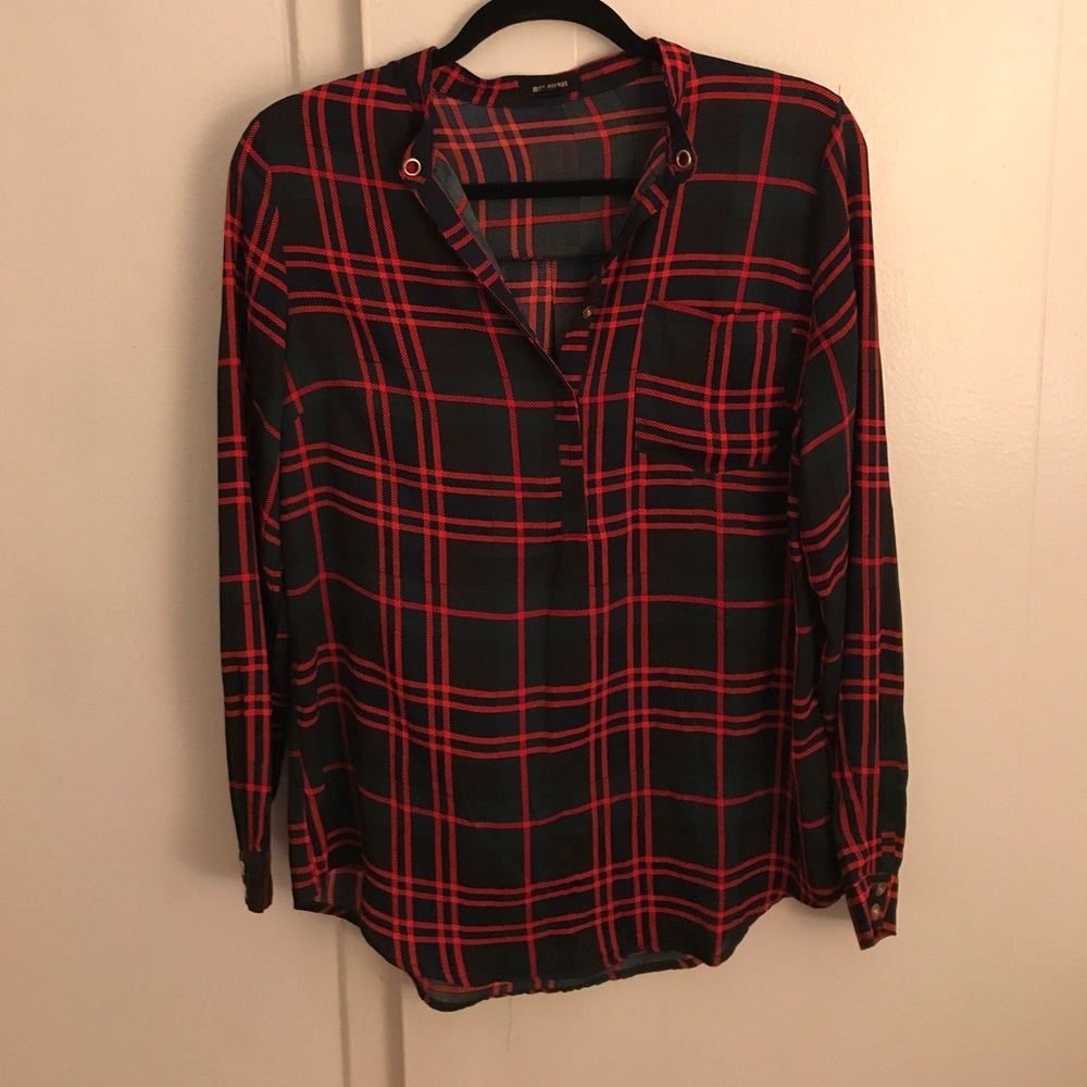 Plaid blouse