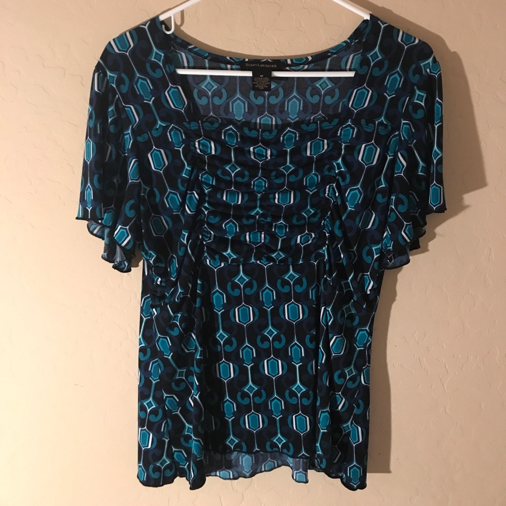 Blue and teal Medium blouse