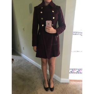 Burgundy Guess winter coat. Size M.