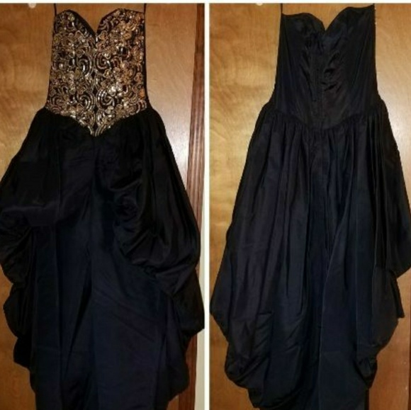 Nicole by Nicole Miller Dresses & Skirts - Black and Gold Strapless Nicole Miller