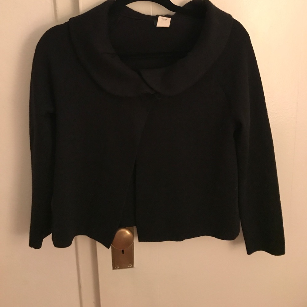 Jcrew black crop sweater