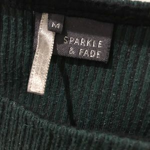 Emerald Green and dark grey crop tops 👚