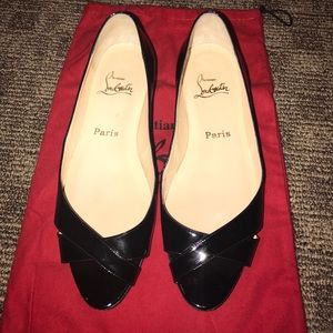 Christian louboutin black flats