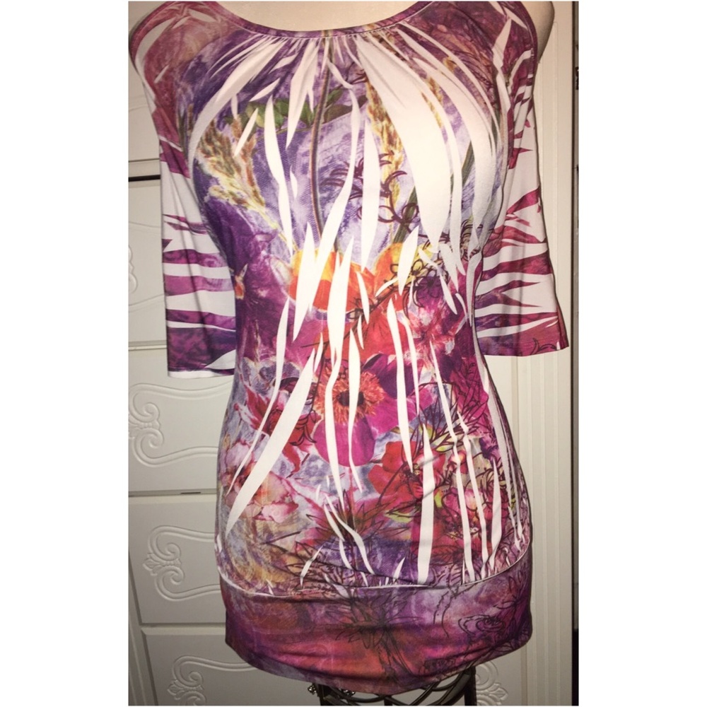 Junior Plus Size Print Tunic
