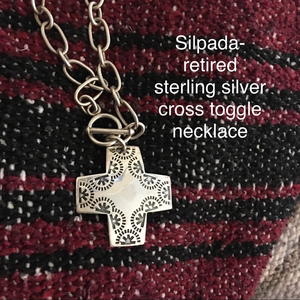 Silpada - sterling silver cross toggle necklace