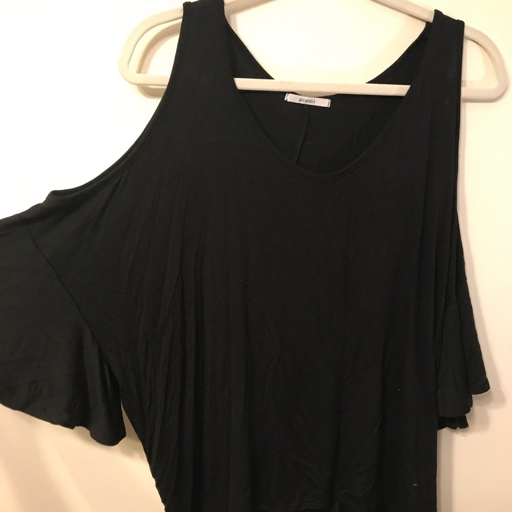 Black off the shoulder shirt