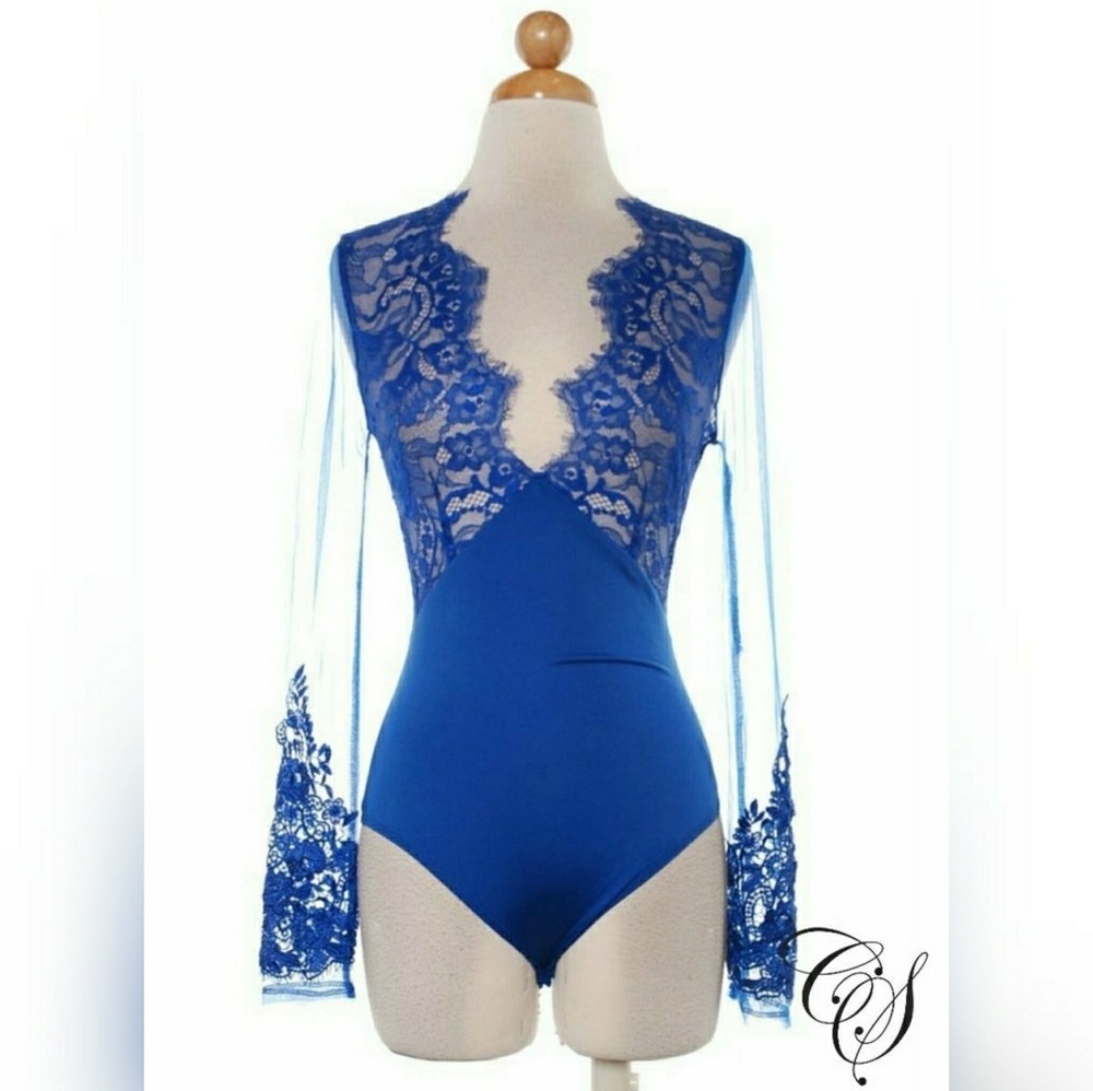Venus Long Sleeve Sheer Lace Bodysuit