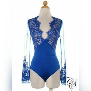 Venus Long Sleeve Sheer Lace Bodysuit