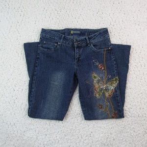 Boho Stretch Applique Stretch Boot Cut Bling 11/12