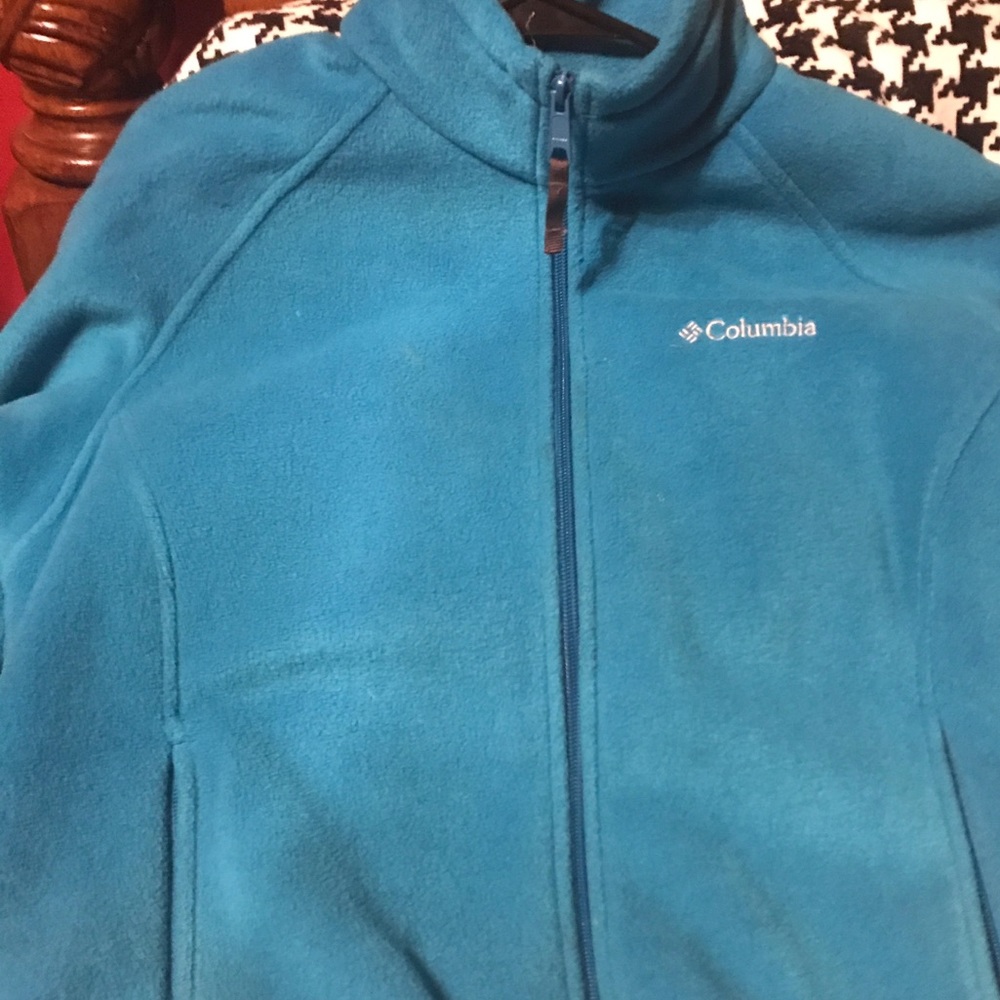 Vibrant blue Columbia fleece