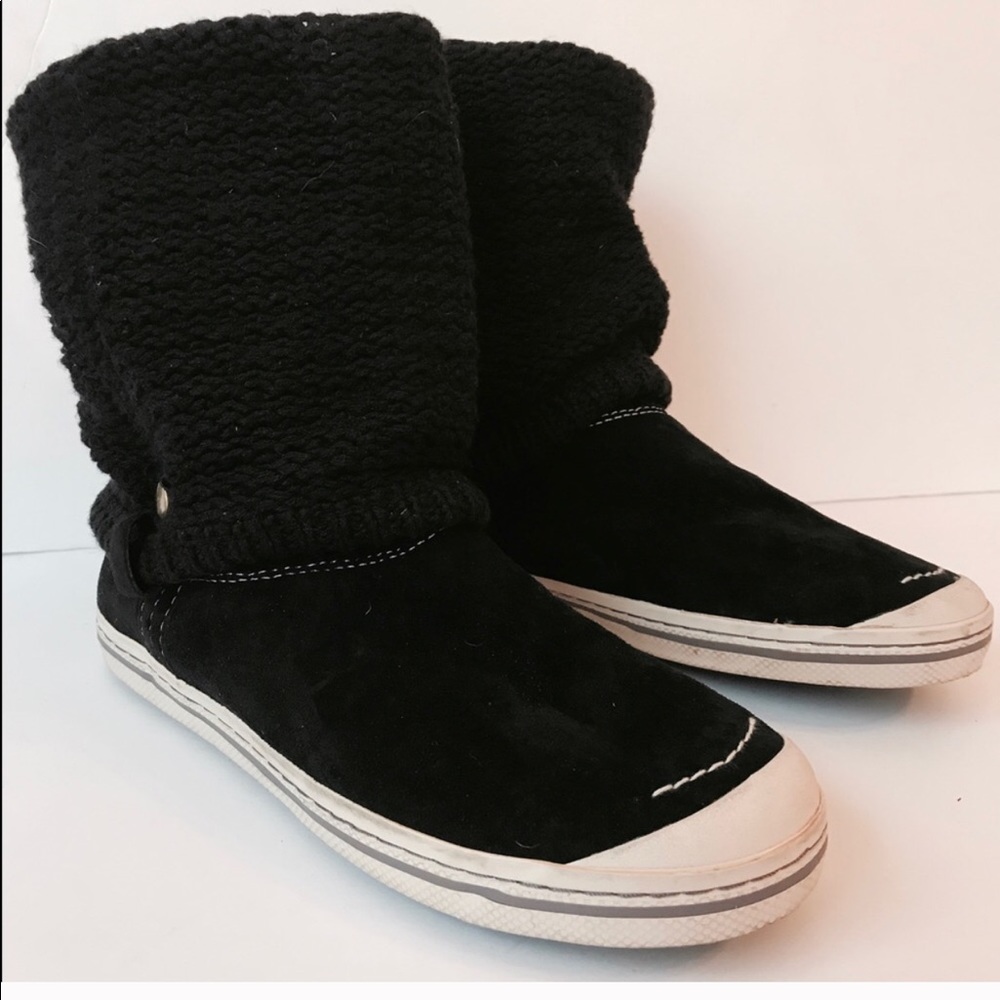 Simple Carry On Black Slouch Sneaker Boot 8.5