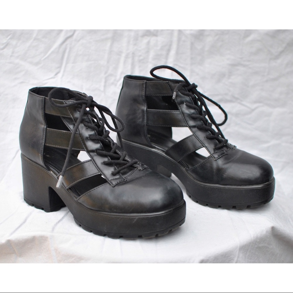 'Bugg' Cut-Out Platform Booties
