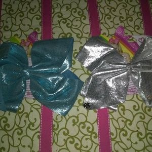 Jojo siwa bows metallic new!