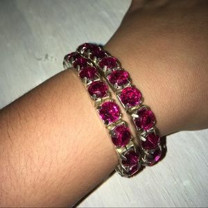 Pink rhinestone bracelet