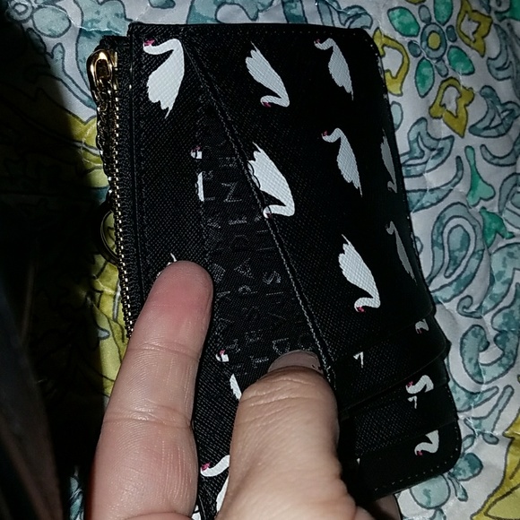 Kate Spade key chain card wallet pouch swan - Picture 4 of 6