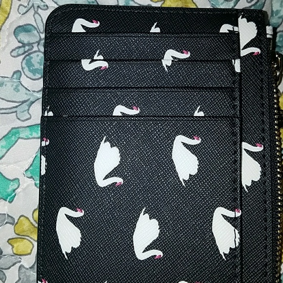 Kate Spade key chain card wallet pouch swan - Picture 6 of 6