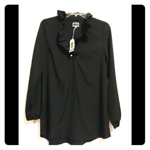 Mud Pie Whitney Tunic Black Shirt Size Small