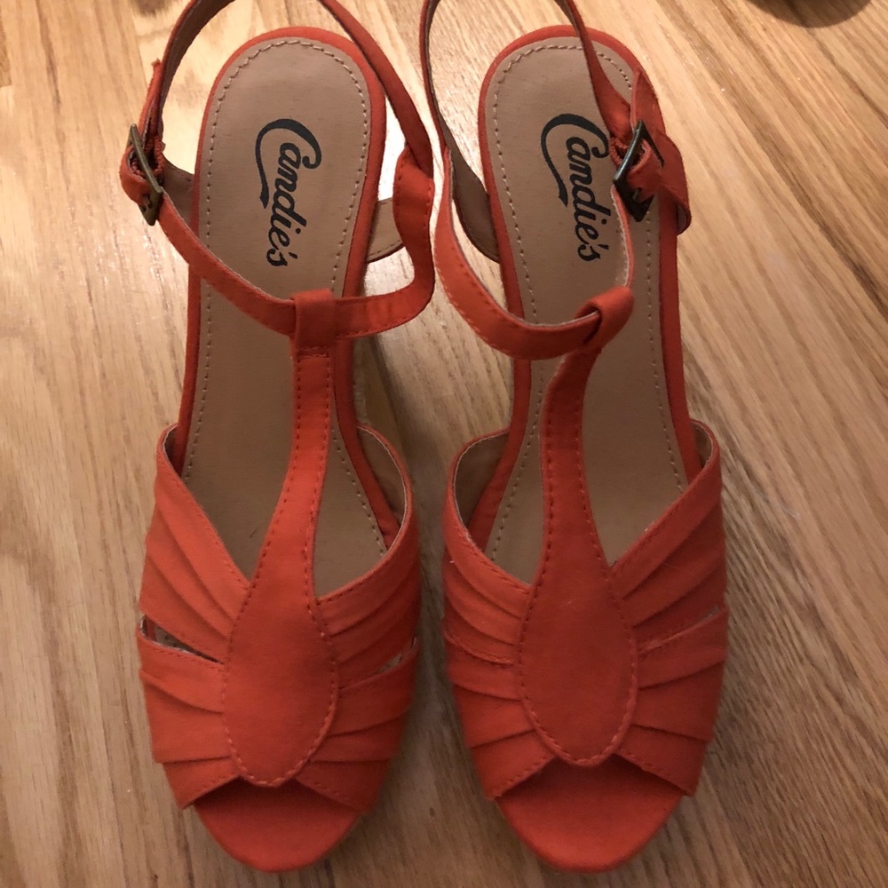 Candies wedges. Never worn