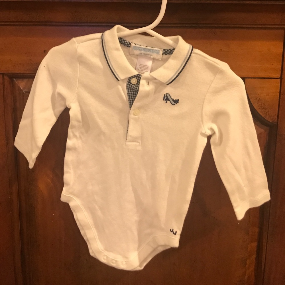 Janie and jack onesie long sleeve polo 3-6month
