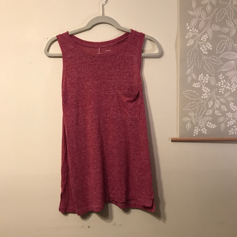 Heather pink tank