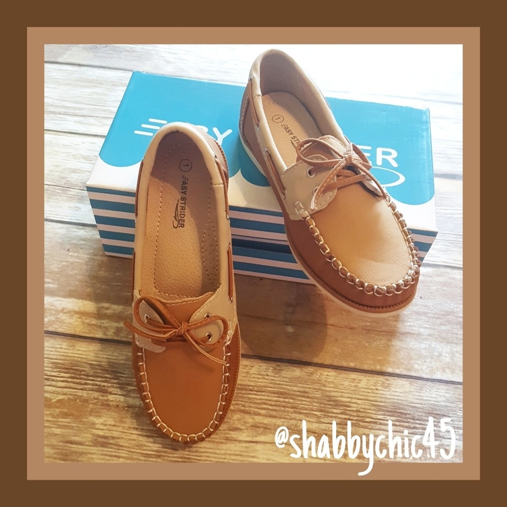 Easy Strider Camel Two Toned Boat Shoes