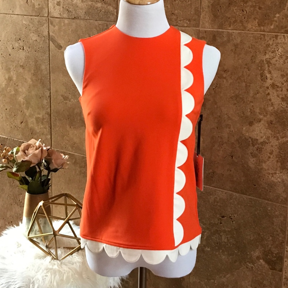 NWT RARE Victoria Beckham Sleeveless Orange Top