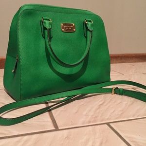 Michael Kors Large Saffiano Satchel Palm Green