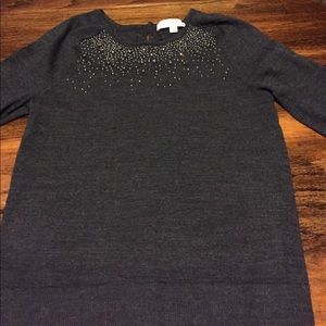 Loft knit beaded sweater
