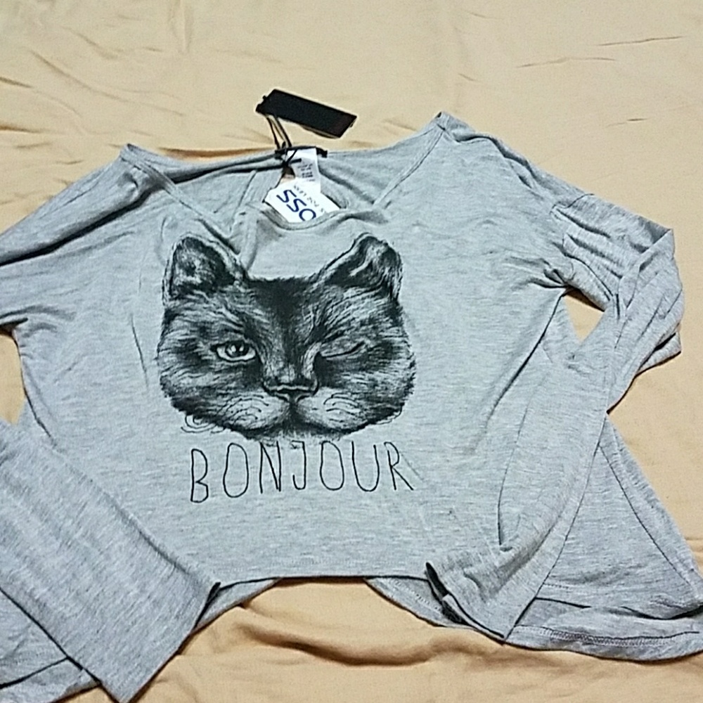 Never worn light grey crop top